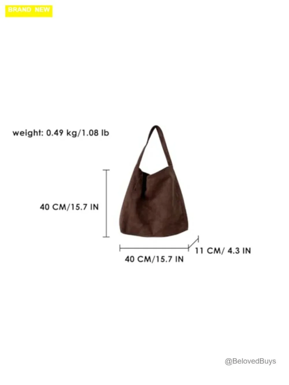 Vintage Hobo Tote Bag PU Leather Shoulder Handbag Travel Carryall